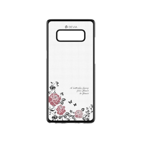 Husa cu pietri Swarovski, Samsung Galaxy Note8, Transparent cu Negru