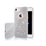Husa iPhone 12 / iPhone 12 Pro Glitter 3in1, Argintiu