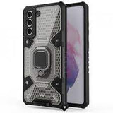 Husa  Techsuit Honeycomb cu inel, Samsung Galaxy S21 FE ,Negru