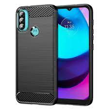 Husa Carbon Silicone Techsuit Motorola E20/E40, Negru