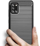 Husa Silicon Carbon, Samsung Galaxy A31, Negru