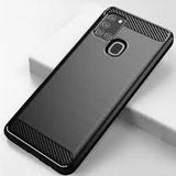 Husa Carbon, Samsung Galaxy A21S, Negru