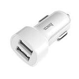 Incarcator Auto cu cablu Lightning HOCO Z2A 2 X USB, Alb