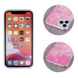 Husa Silicon Gold Glam, iPhone 13 Mini, Roz