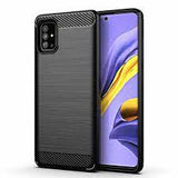 Husa Silicon Carbon, Samsung Galaxy A71, Negru