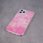 Husa Silicon Gold Glam, iPhone 13 Mini, Roz