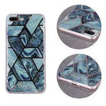 Husa Silicon, Geometric, Samsung S20 Ultra/S20 Ultra 5G, Albastru inchis