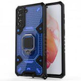 Husa  Techsuit Honeycomb cu inel, Samsung Galaxy S21 FE ,Albastru