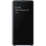 Husa Tip Carte Originala, Clear-View, Samsung Galaxy S10E, Negru