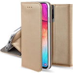 Husa Tip Carte, Smart Magnetic, Huawei P Smart 2021, Auriu