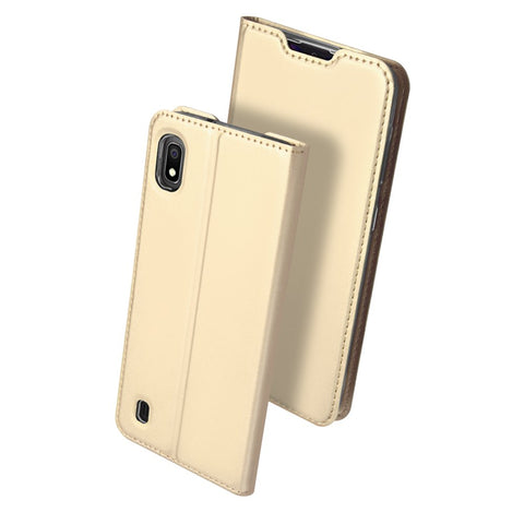 Husa Tip Carte, Dux Ducis Skin Pro, Samsung Galaxy A10, Auriu