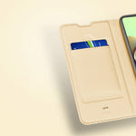 Husa Tip Carte, Duc Ducis, Samsung Galaxy A71 5G, Auriu