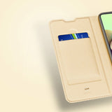 Husa Tip Carte, Duc Ducis, Samsung Galaxy A71 5G, Auriu