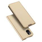 Husa Tip Carte, Duc Ducis, Samsung Galaxy A71 5G, Auriu