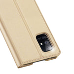Husa Tip Carte, Duc Ducis, Samsung Galaxy A71 5G, Auriu