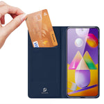 Husa Tip Carte, DUX DUCIS Skin Pro, Samsung Galaxy M31S, Albastru