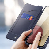 Husa Tip Carte, Dux Ducis, Samsung Galaxy A12, Albastru Inchis