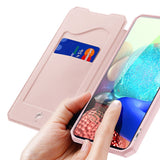 Husa Tip Carte, Dux Ducis, Samsung Galaxy A71 5G, Roz