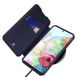 Husa Tip Carte, Dux Ducis, Samsung Galaxy A71, Albastru Inchis
