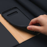 Husa Tip Carte din Piele, Dux Ducis, Samsung Galaxy S10 Plus, Albastru Inchis