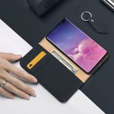 Husa Tip Carte din Piele, Dux Ducis, Samsung Galaxy S10 Plus, Albastru Inchis