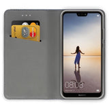 Husa Tip Carte, Huawei P20 Lite, Auriu