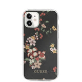 Husa Guess Originala, iPhone 11, Print de Flori, Negru