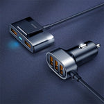 Adaptor Auto, Joyroom,  5x USB 6,2 A + Extensie, Negru