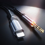 Adaptor Audio-Lightning, Joyroom, Mufa Jack 3,5mm, Negru