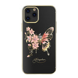 Husa decorată cu cristale Swarovski originale iPhone 12 Pro, Auriu