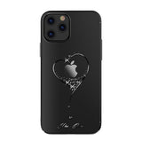 Husa decorată cu cristale Swarovski originale iPhone 12 Mini, Negru