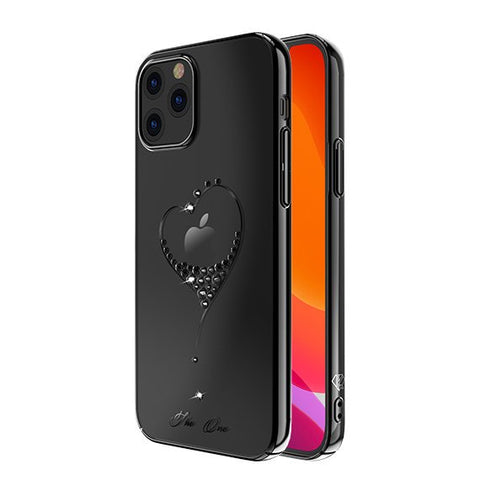 Husa decorată cu cristale Swarovski originale iPhone 12 Pro, Negru