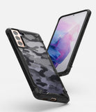 Husa Antisoc, Fusion X Ringke, Samsung Galaxy S21 Plus 5G, Negru- Camo Print