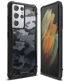 Husa Antisoc, Fusion X Ringke, Samsung Galaxy S21 Ultra 5G, Negru- Camo Print