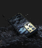 Husa Antisoc, Fusion X Ringke, Samsung Galaxy S21 Ultra 5G, Negru- Camo Print