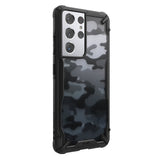 Husa Antisoc, Fusion X Ringke, Samsung Galaxy S21 Ultra 5G, Negru- Camo Print