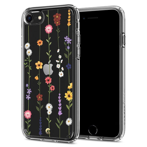 Husa Antisoc, Spigen Ciel, iPhone 7/8/SE 2, Transparent cu Flori