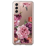 Husa Antisoc, Spigen, Cyrill Cecile, Samsung Galaxy S21 Plus, Transparenta cu Trandafiri