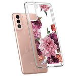 Husa Antisoc, Spigen, Cyrill Cecile, Samsung Galaxy S21 Plus, Transparenta cu Trandafiri