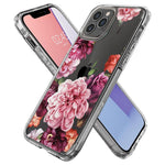 Husa Antisoc, Spigen, iPhone 12/12 Pro, Transparent cu Trandafiri
