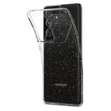 Husa Antisoc, Spigen, Samsung Galaxy S21 Ultra, Transparenta cu Sclipici