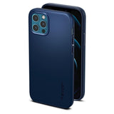 Husa Antisoc Spigen, Slim Fit, iPhone 12/ 12Pro, Albastru Inchis