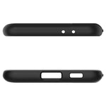 Husa Antisoc cu design Hybrid, Spigen, Samsung Galaxy S21 Plus, Transparent cu Negru