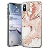 Husa Silicon TPU, iPhone 11, Roz-Print de Marmura