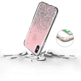 Husa Silicon, Xiaomi Redmi 9, Roz cu Sclipici