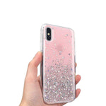 Husa Silicon, Xiaomi Redmi 9, Roz cu Sclipici