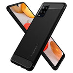 Husa Antisoc, Spigen, Samsung Galaxy A42 5G, Negru