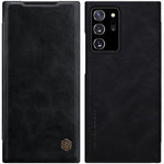 Husa Tip Carte, din piele Originală Nillkin Qin, Samsung Galaxy Note 20 Ultra, Negru