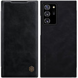 Husa Tip Carte, din piele Originală Nillkin Qin, Samsung Galaxy Note 20 Ultra, Negru