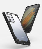 Husa Antisoc, Fusion X Ringke, Samsung Galaxy S21 Ultra 5G, Negru